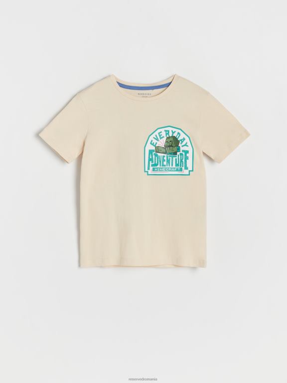 nud Reserved băieți îmbrăcăminte tricou supradimensionat minecraft 648HZ2091