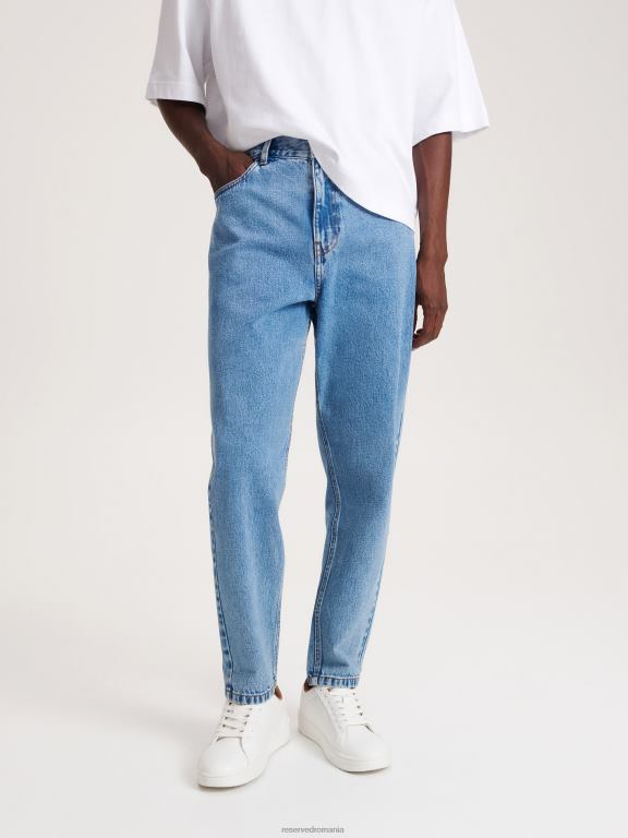 albastru Reserved bărbați îmbrăcăminte blugi obișnuiți morcovi 648HZ1543