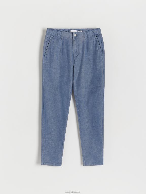 albastru Reserved bărbați îmbrăcăminte pantaloni chino slim 648HZ1515