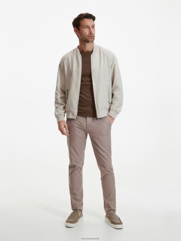 bej Reserved bărbați îmbrăcăminte joggeri subțiri 648HZ1508