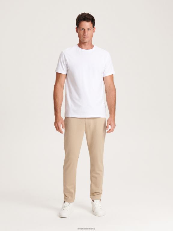 bej Reserved bărbați îmbrăcăminte pantaloni chino slim 648HZ1471