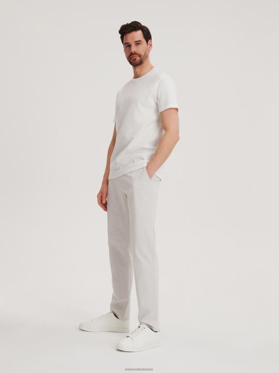 gri deschis Reserved bărbați îmbrăcăminte pantaloni chino slim 648HZ1525