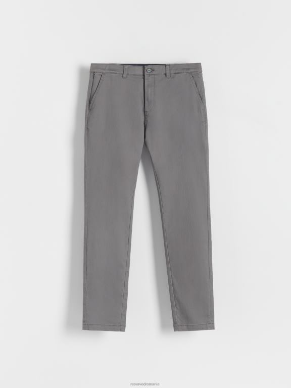 gri inchis Reserved bărbați îmbrăcăminte pantaloni chino slim fit noi 648HZ1476