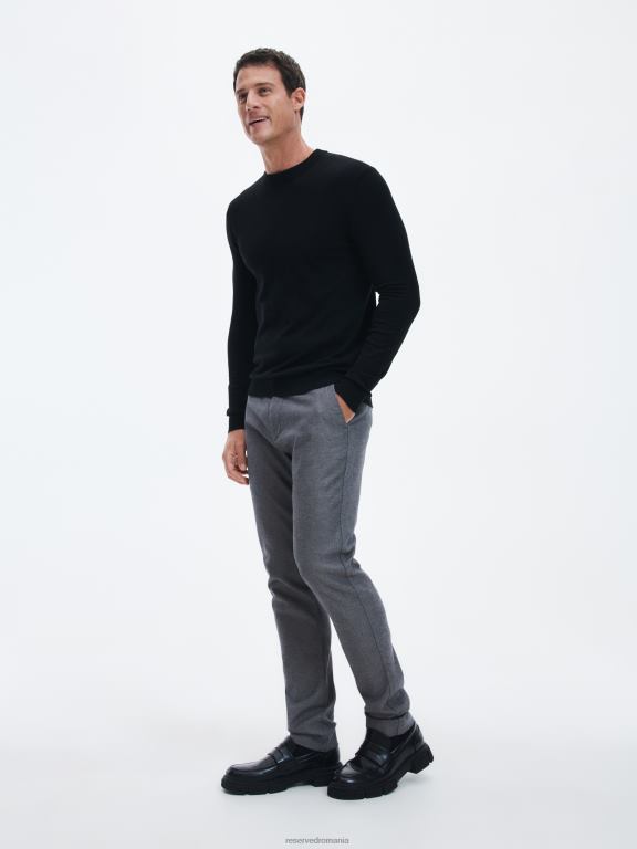 gri mijlociu Reserved bărbați îmbrăcăminte pantaloni chino slim fit 648HZ1099