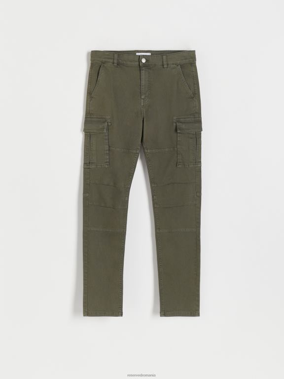 verde Reserved bărbați îmbrăcăminte pantaloni cargo subțiri 648HZ1486