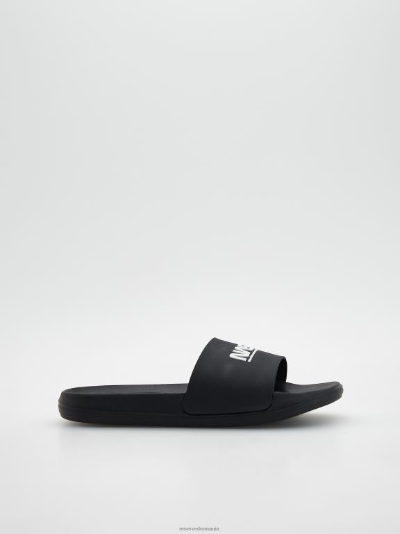 negru Reserved bărbați pantofi glisoare nasale 648HZ1652