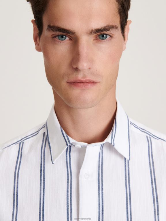 albastru deschis Reserved bărbați îmbrăcăminte cămașă cu potrivire obișnuită 648HZ1365