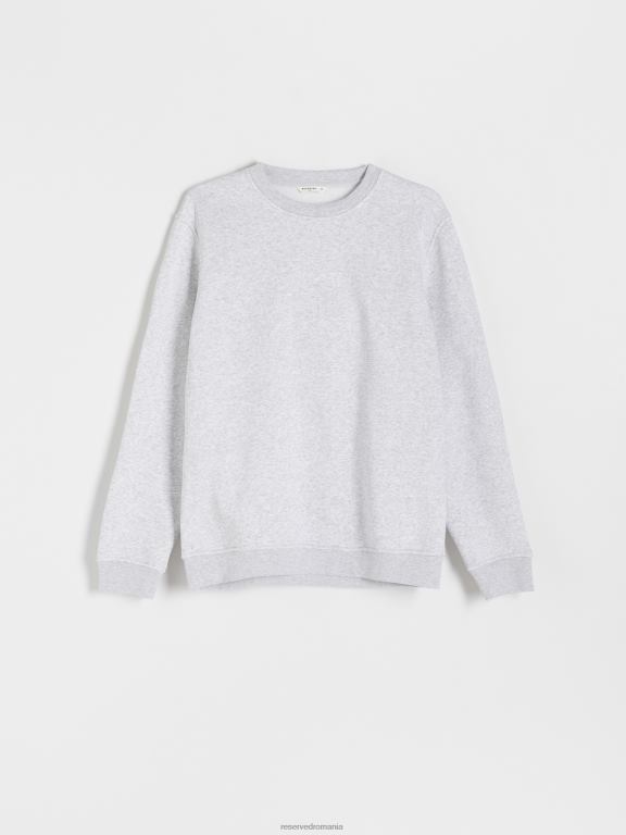 gri deschis Reserved bărbați îmbrăcăminte hanorac simplu din bumbac bogat 648HZ1589