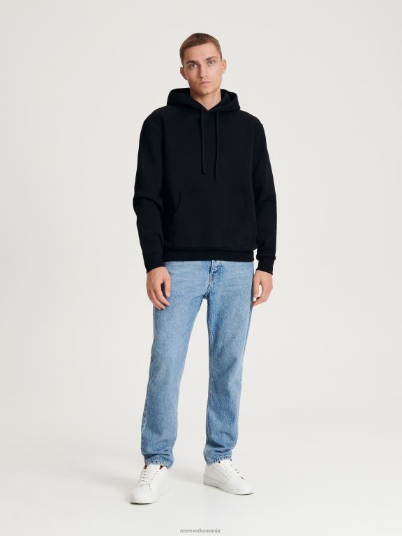 negru Reserved bărbați îmbrăcăminte hanorac simplu din bumbac bogat 648HZ1588