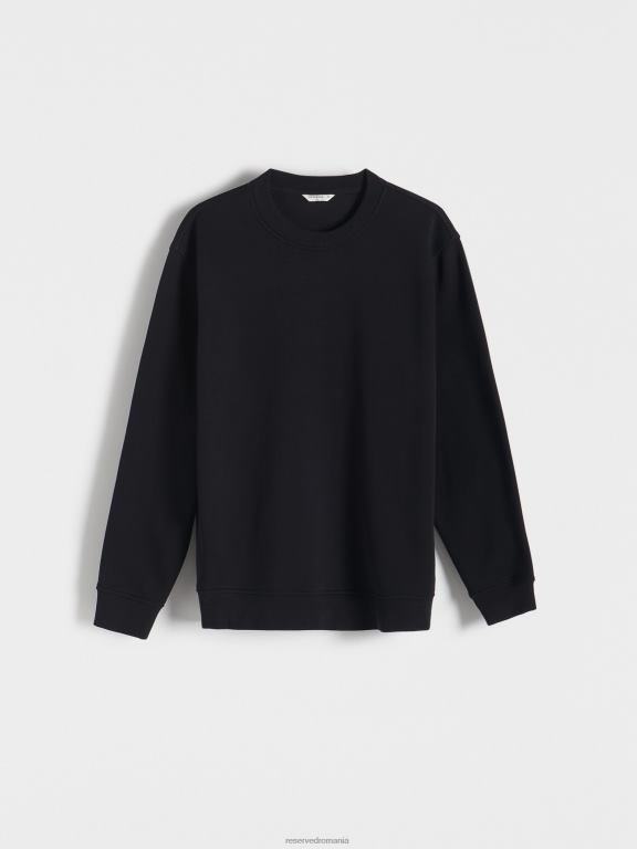 negru Reserved bărbați îmbrăcăminte hanorac simplu din bumbac bogat 648HZ1595