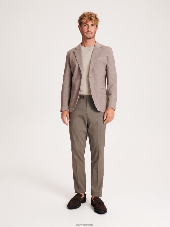 cafea Reserved bărbați îmbrăcăminte blazer slim fit 648HZ1609