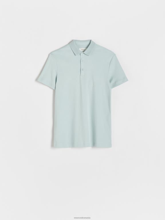 albastru deschis Reserved bărbați îmbrăcăminte tricou polo slim fit 648HZ1328