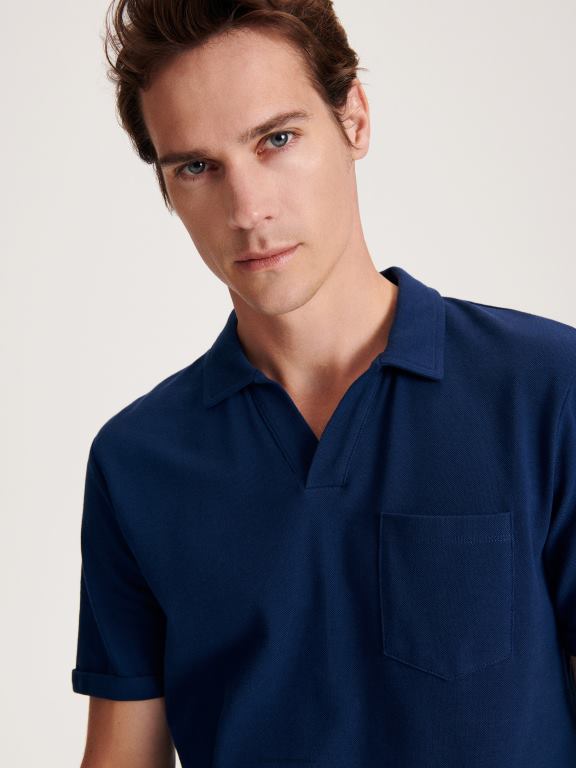 marina Reserved bărbați îmbrăcăminte tricou polo cu talie regulată 648HZ1342