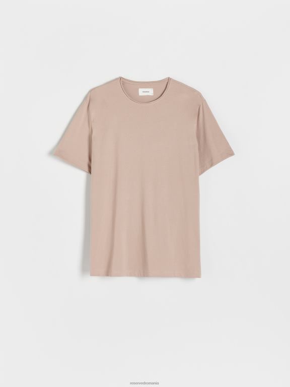bej Reserved bărbați îmbrăcăminte tricou cu potrivire regulată în stil nou 648HZ1164