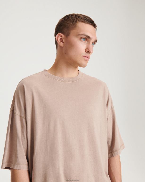 bej Reserved bărbați îmbrăcăminte tricou supradimensionat 648HZ1157