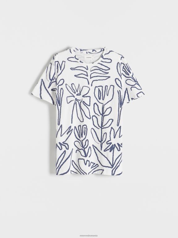 cremă Reserved bărbați îmbrăcăminte tricou nou regular fit 648HZ1202