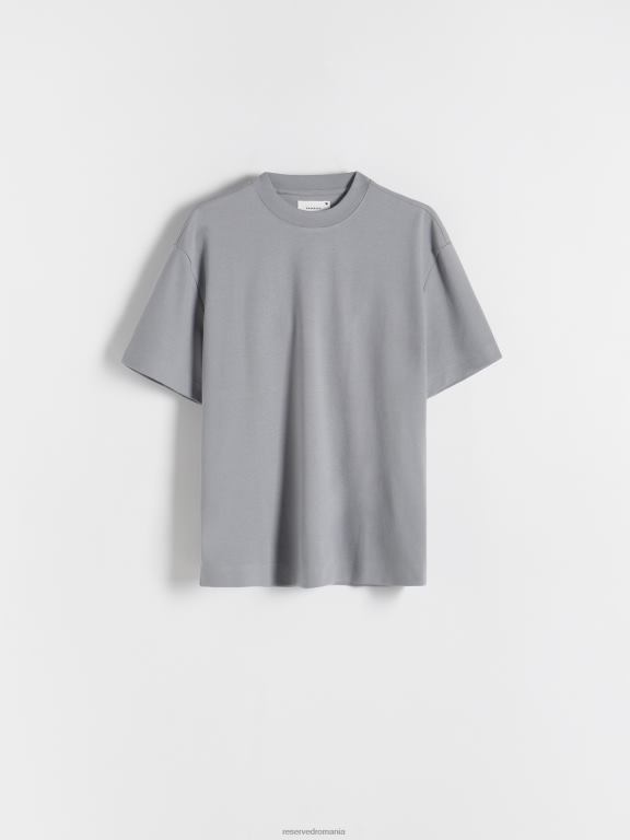 gri deschis Reserved bărbați îmbrăcăminte tricou supradimensionat 648HZ1201
