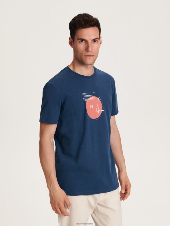 marina Reserved bărbați îmbrăcăminte tricou nou regular cu imprimeu 648HZ1242