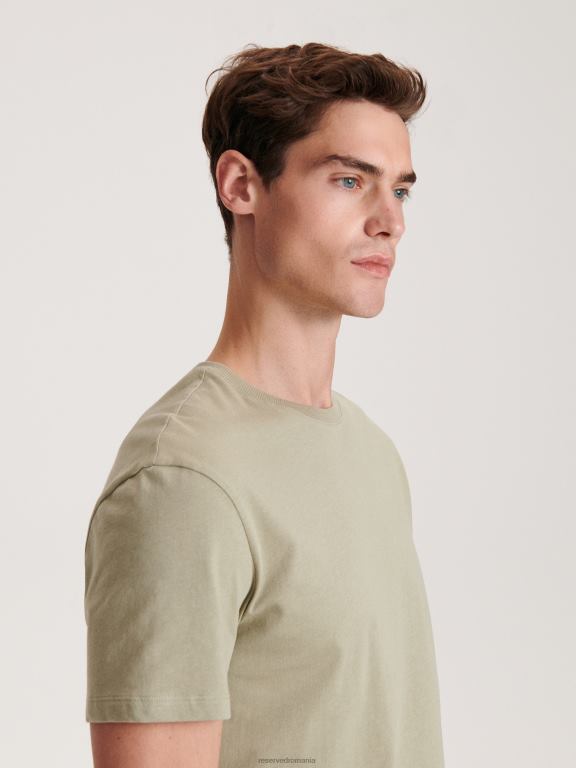 verde deschis Reserved bărbați îmbrăcăminte tricou cu potrivire regulată în stil nou 648HZ1191