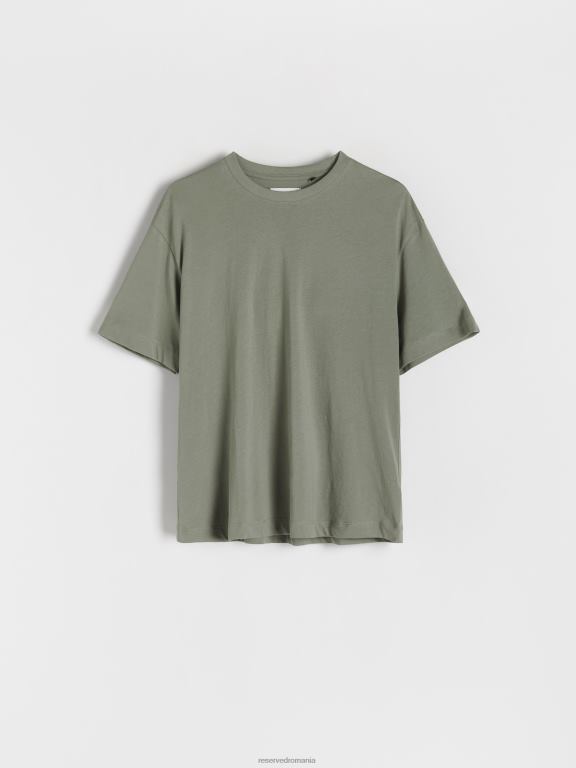 verde prăfuit Reserved bărbați îmbrăcăminte tricou boxy 648HZ1204