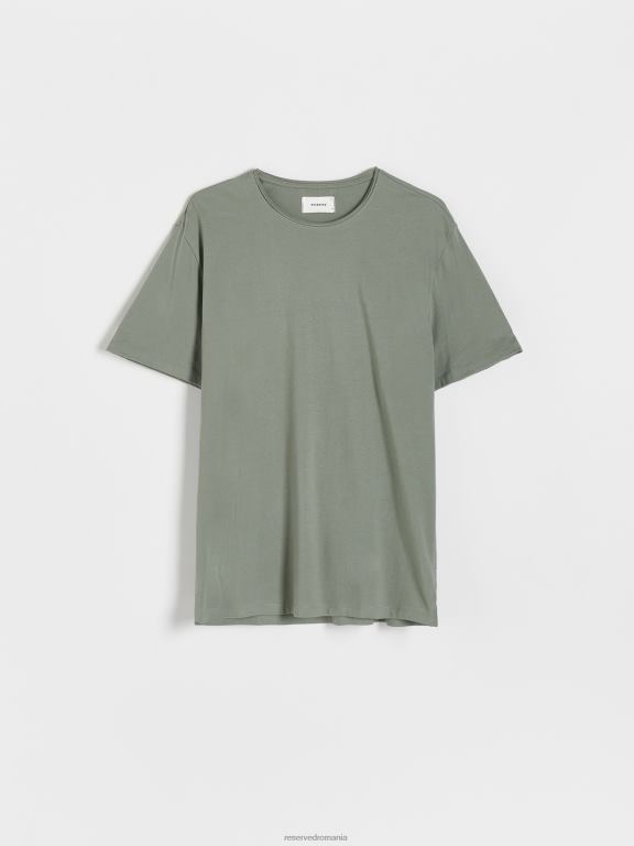 verde prăfuit Reserved bărbați îmbrăcăminte tricou cu potrivire regulata 648HZ1226