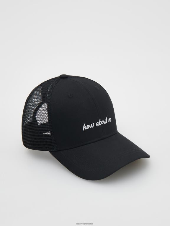 negru Reserved femei accesorii capac 648HZ1008