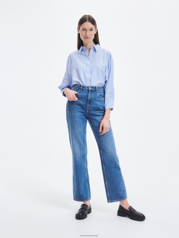 albastru Reserved femei îmbrăcăminte blugi drepti 648HZ791