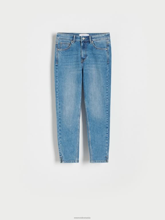 albastru Reserved femei îmbrăcăminte blugi subțiri 648HZ781