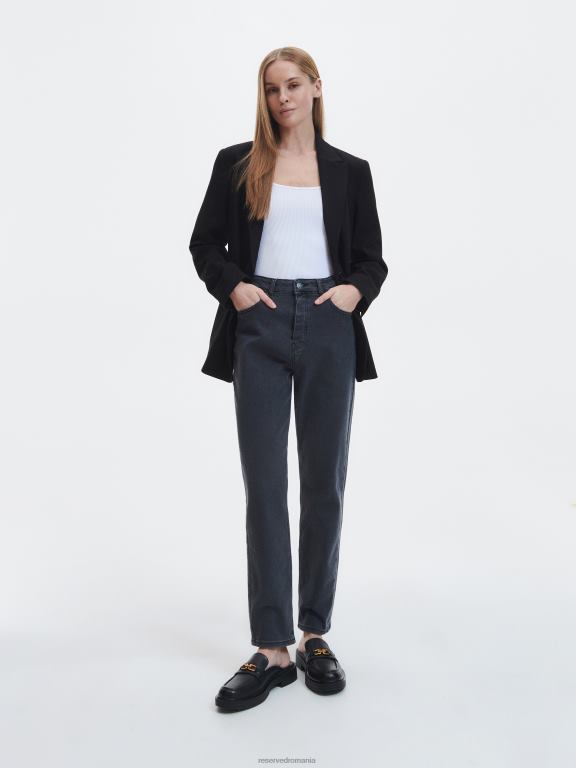 gri Reserved femei îmbrăcăminte blugi mom fit 648HZ793