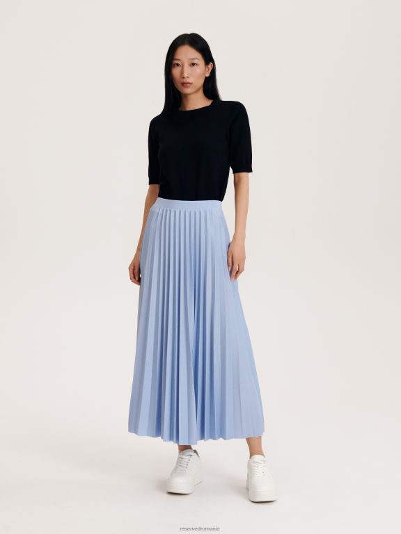 albastru deschis Reserved femei îmbrăcăminte rochie plisată 648HZ535