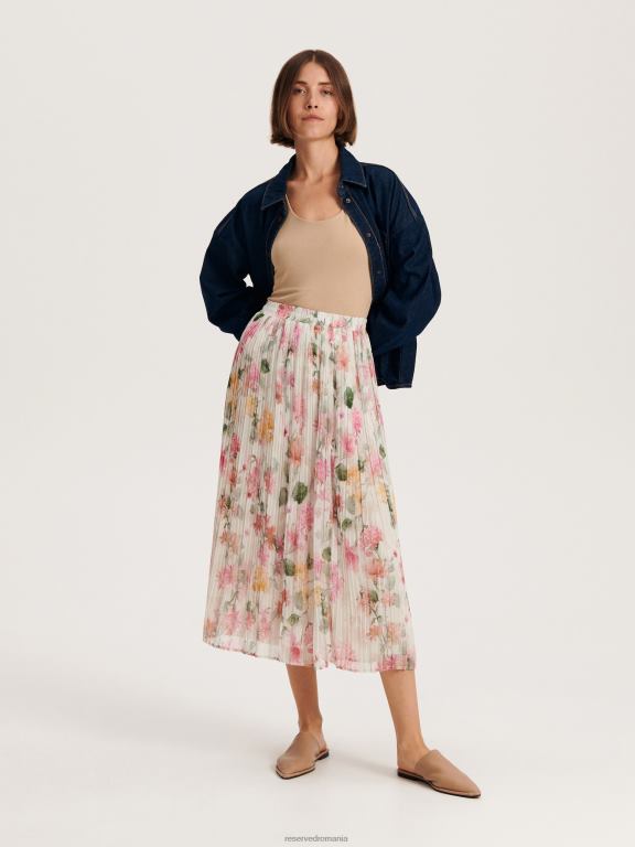 multicolor Reserved femei îmbrăcăminte fusta midi plisata 648HZ4