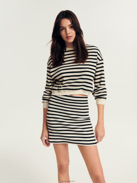 negru Reserved femei îmbrăcăminte fusta trapez 648HZ850