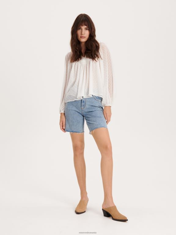 albastru Reserved femei îmbrăcăminte pantaloni scurți din denim 648HZ568