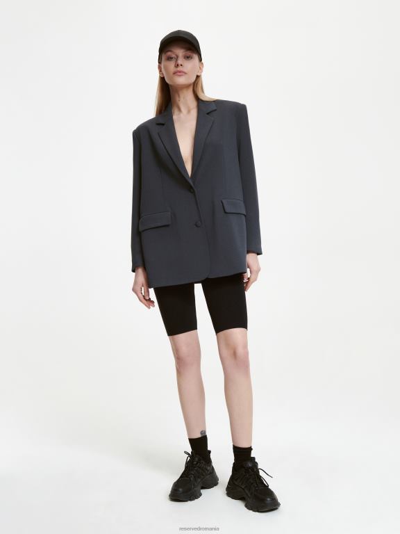 negru Reserved femei îmbrăcăminte pantaloni scurți biker bogati în bumbac 648HZ565