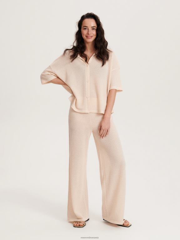 bej Reserved femei îmbrăcăminte pantaloni ajurati 648HZ719