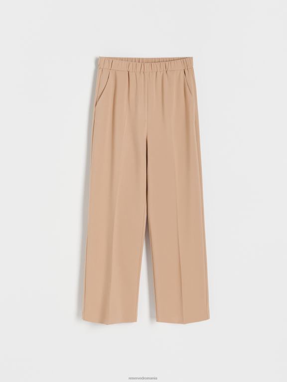 bej Reserved femei îmbrăcăminte pantaloni noi cu pliu presat 648HZ655