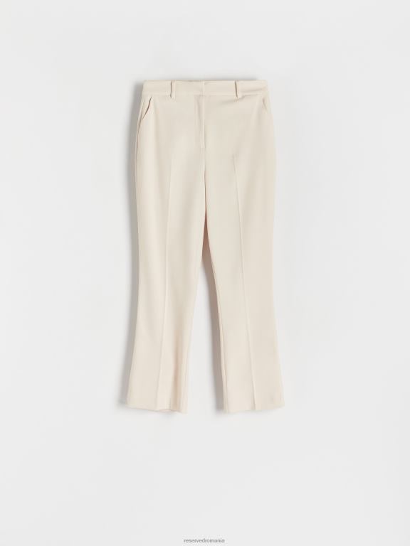 bej Reserved femei îmbrăcăminte pantaloni noi cu pliu presat 648HZ662