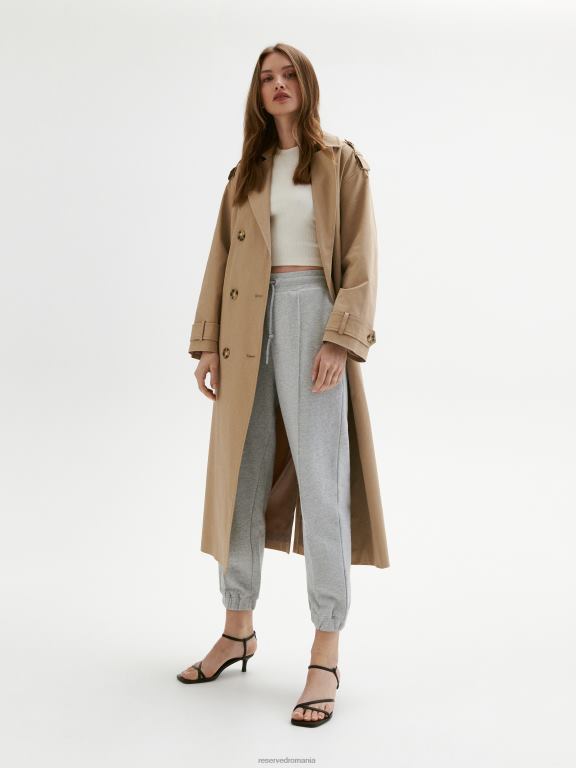 gri deschis Reserved femei îmbrăcăminte pantaloni cu cusături decorative 648HZ712