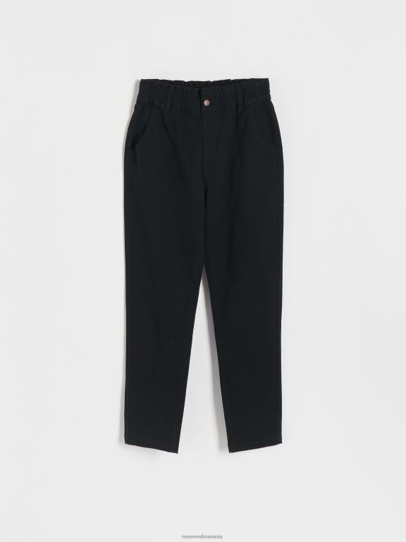negru Reserved femei îmbrăcăminte pantaloni de hârtie 648HZ645
