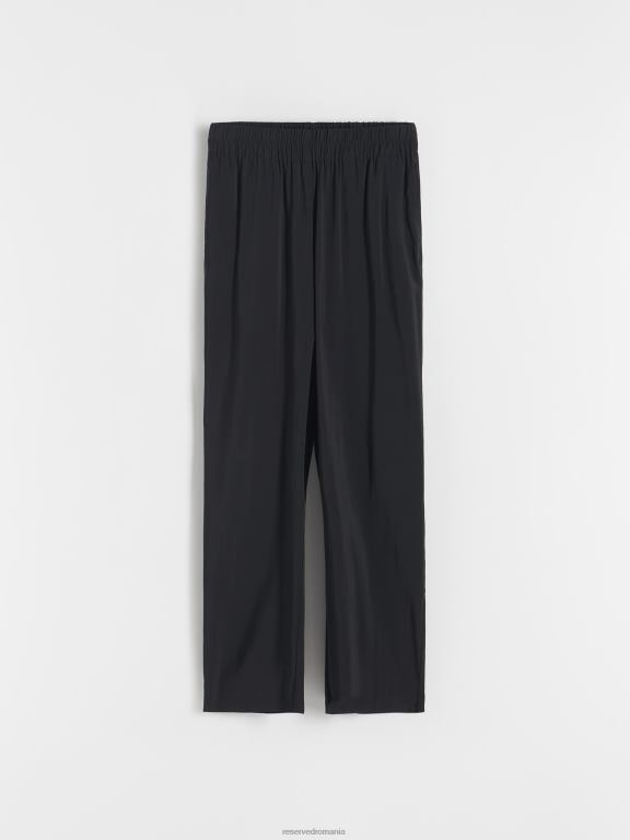 negru Reserved femei îmbrăcăminte pantaloni din vascoza 648HZ548