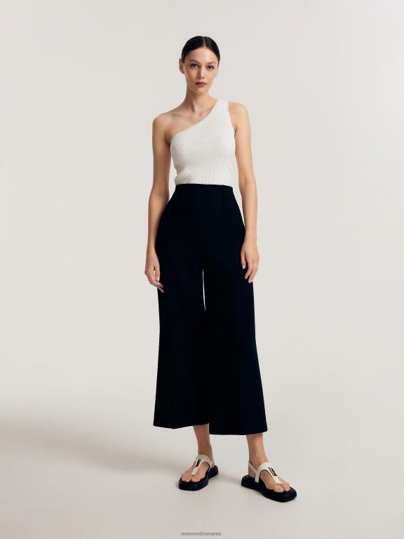 negru Reserved femei îmbrăcăminte pantaloni eleganti cu pliu presat 648HZ108