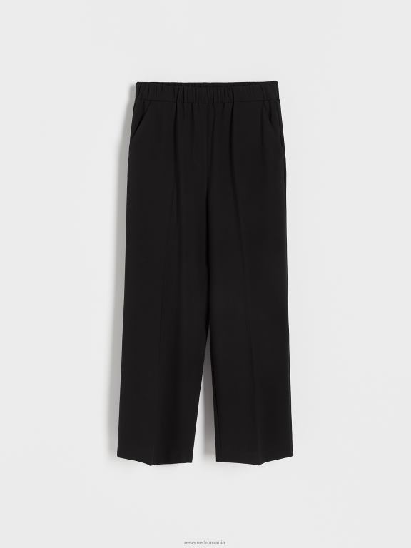 negru Reserved femei îmbrăcăminte pantaloni noi cu pliu presat 648HZ660