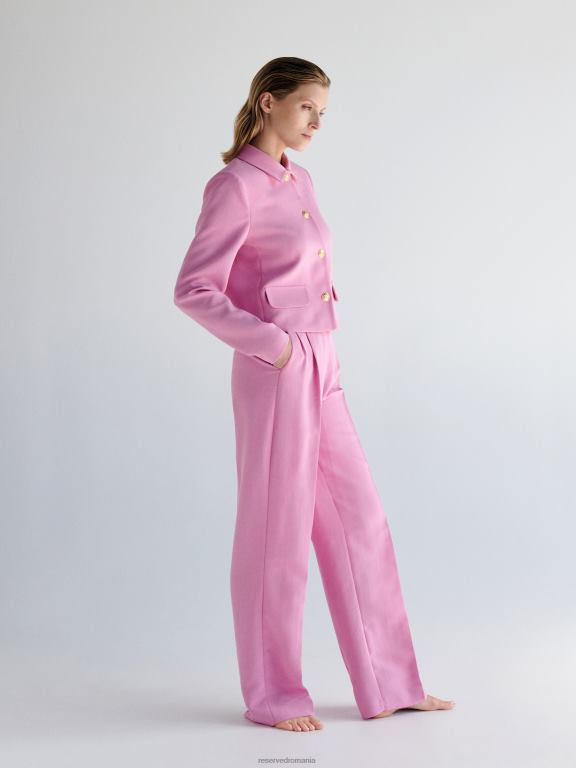 trandafir prăfuit Reserved femei îmbrăcăminte pantaloni cu pliu presat 648HZ619