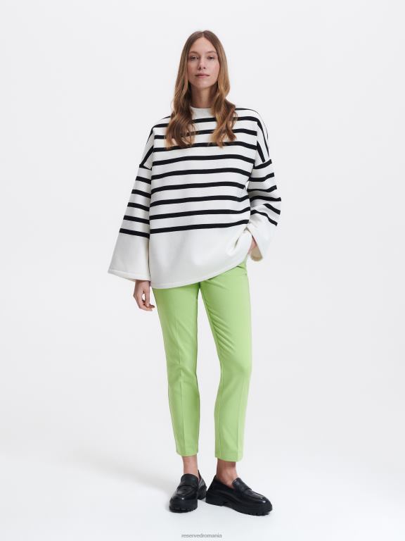 verde deschis Reserved femei îmbrăcăminte pantaloni de tigara cu centura 648HZ718