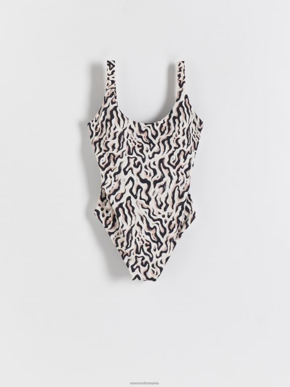 negru Reserved femei îmbrăcăminte costum de baie dintr-o bucată 648HZ1038