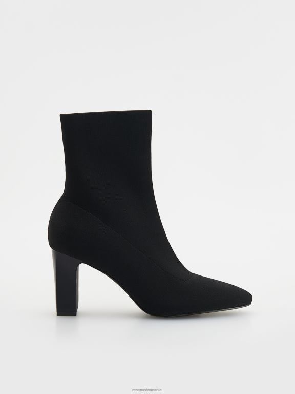 negru Reserved femei pantofi botine cu toc 648HZ157