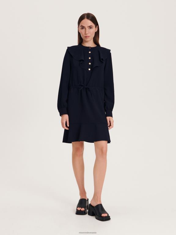 marina Reserved femei îmbrăcăminte rochie mini cu tiv cu volan 648HZ91