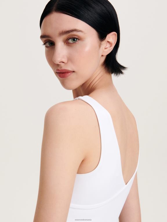 cremă Reserved femei îmbrăcăminte crop top 648HZ509