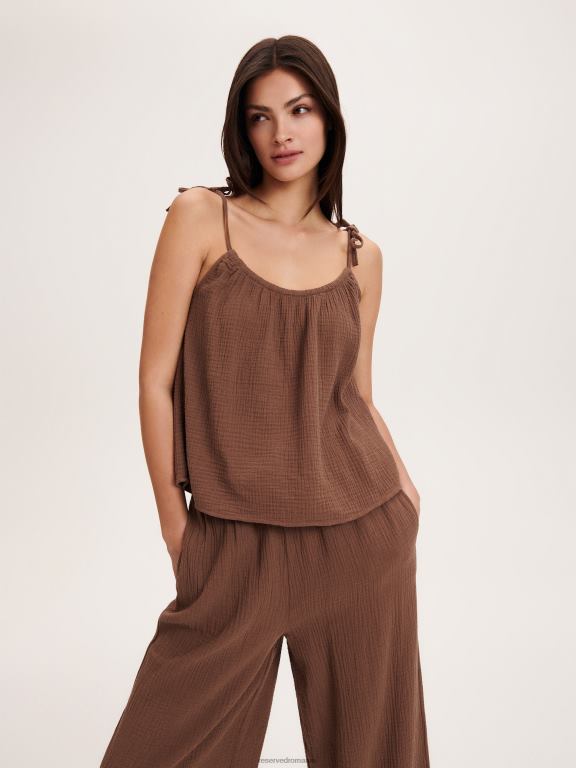 maro Reserved femei îmbrăcăminte top din bumbac 648HZ329