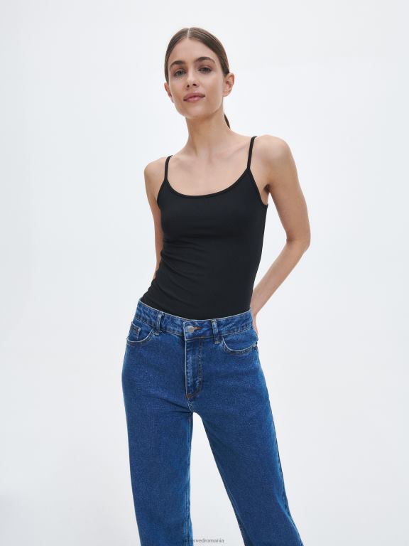 negru Reserved femei îmbrăcăminte top slim fit 648HZ469